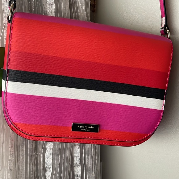 👛 KATE SPADE Laurel Way, Bonita stripe multi Crossbody bag  - New with tags - Picture 11 of 15